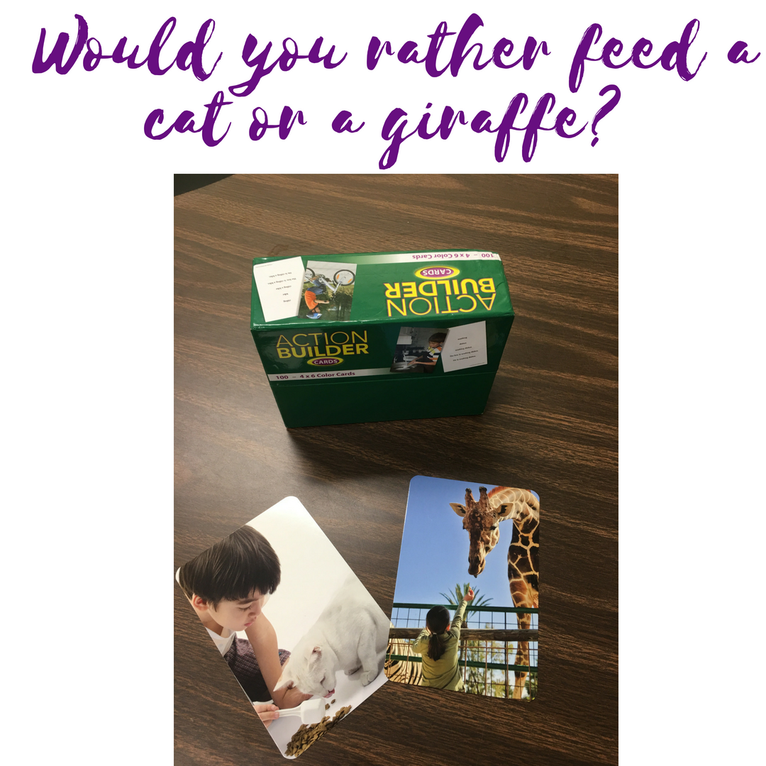 Speech therapy activities- would you rather questions
