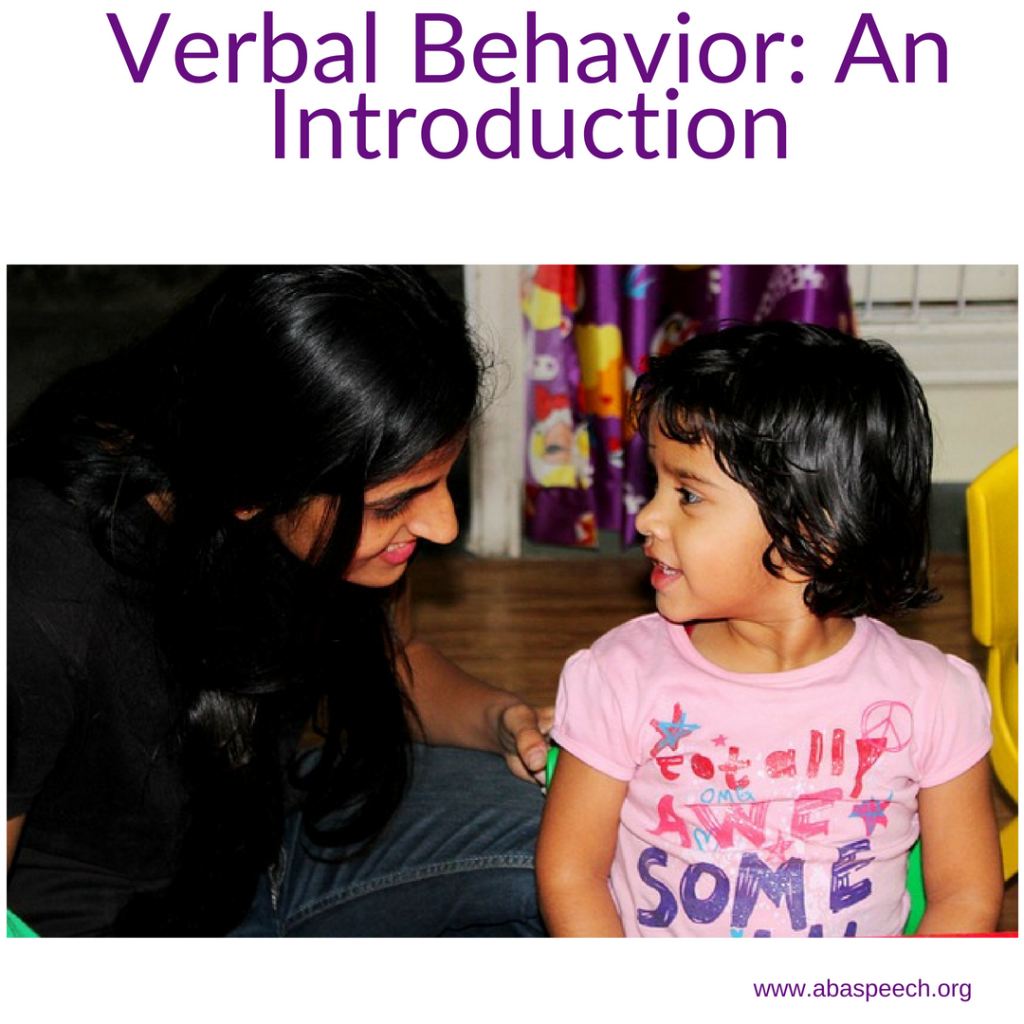 An introduction to verbal behavior ABA Speech