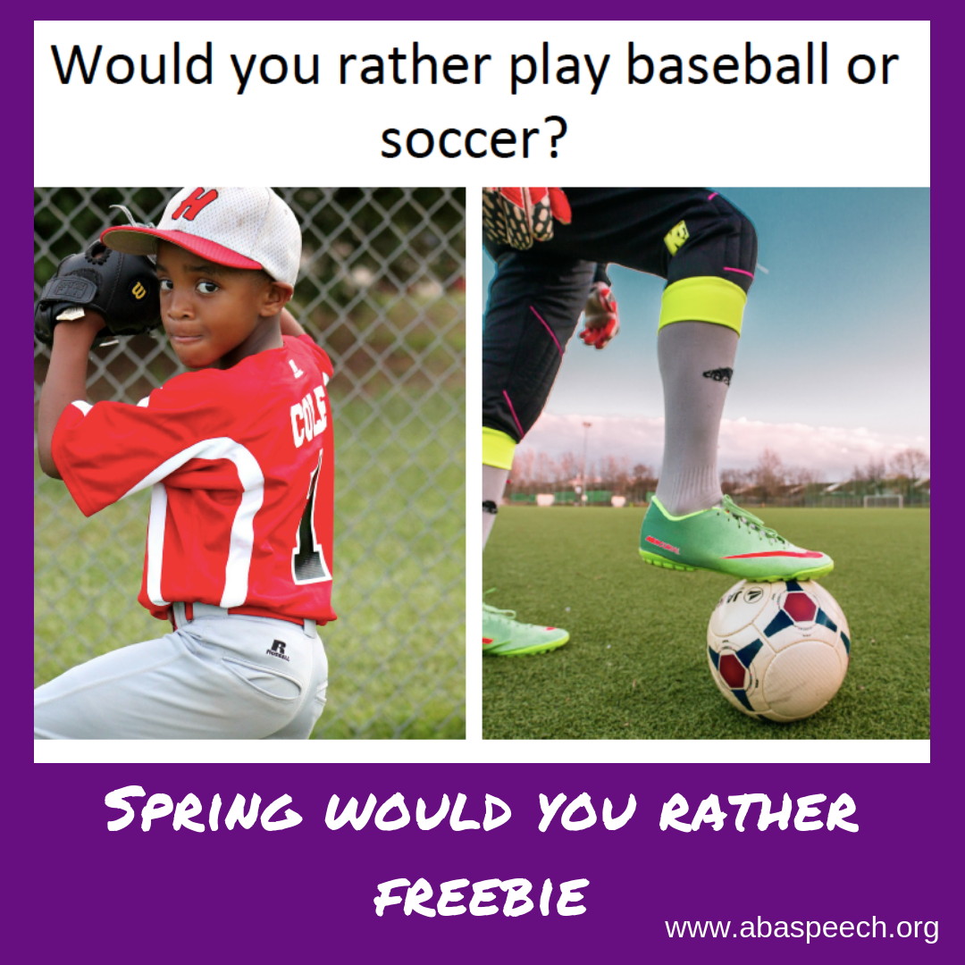 Spring Would You Rather Freebie