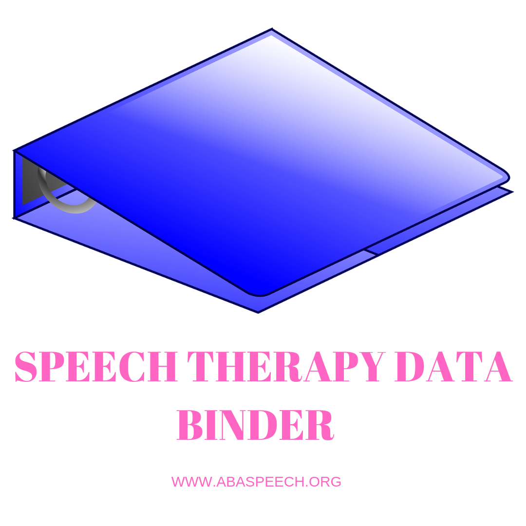 Speech Therapy Data Binder
