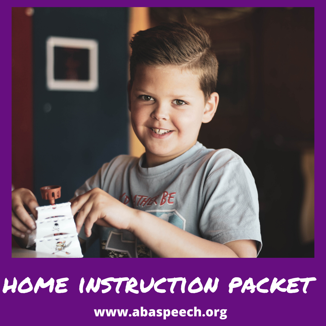 Speech Therapy Social Skills Home Instruction Packet