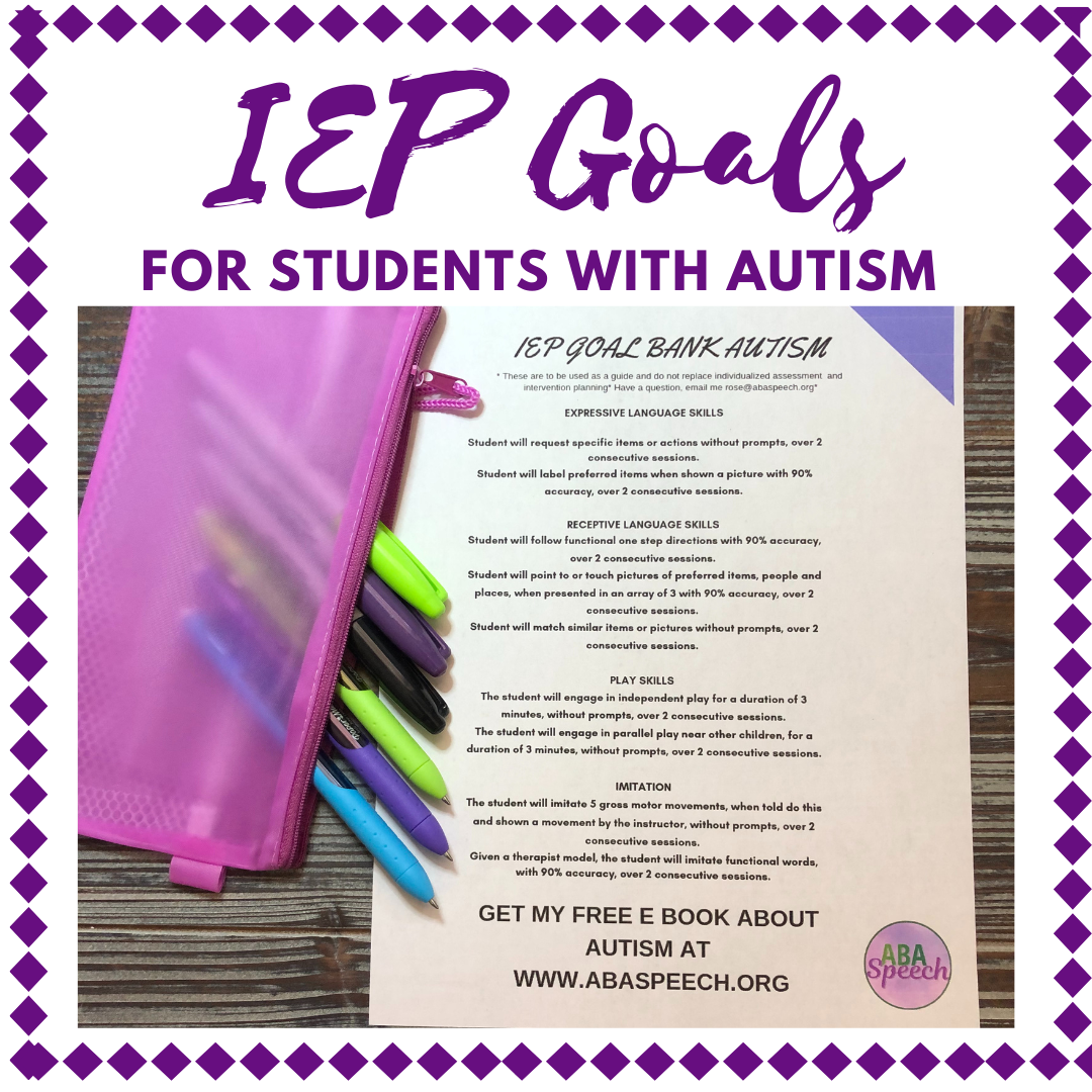 IEP Goals for Students with Autism