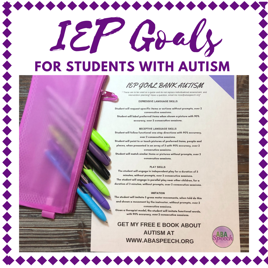 Autism Iep Goal Bank Bank Info