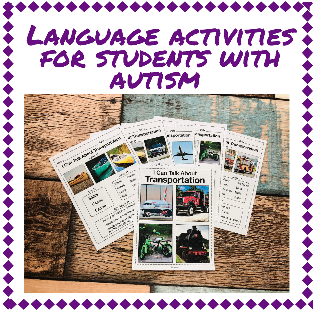 Language Activities For Students With Autism